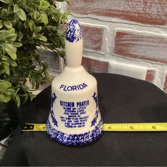 Vintage - Ceramic Porcelain Crafted Bell - Florida - Kitchen Prayer - Nice - Picture 9 of 9